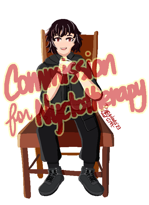 Commission for Nyctotherapy, 2023. Classed as "Simple" ($30) + Simple Animation ($10) Commission for Nyctotherapy, 2023.